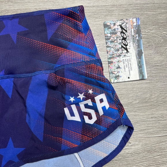 ZOOT Women's Ltd 3" Running Shorts - Limited Edition, Red White Blue, USA - XS - Picture 14 of 15